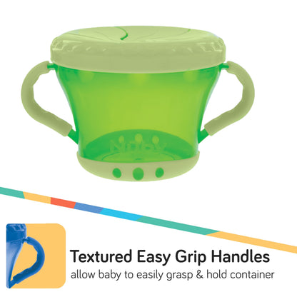 Nuby snack keepers showing the scratch-resistant protective bottom