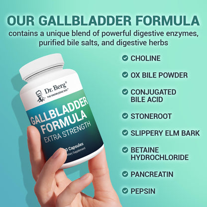 Dr. Berg Gallbladder Formula USA manufactured GMP certified seal on premium bottle