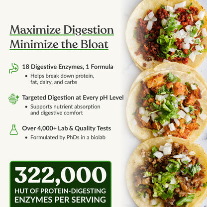 Premium plant-based digestive enzyme capsules by BIOptimizers