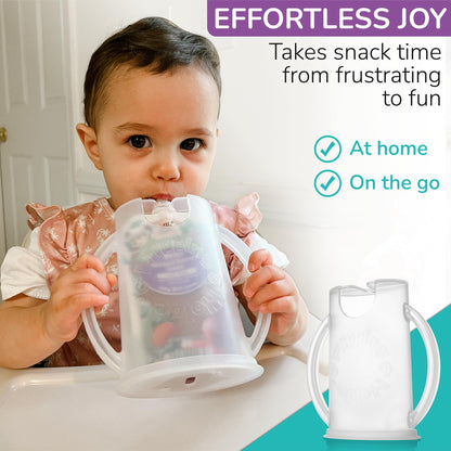 Flipping Holder showing the open bottom design for parent assistance
