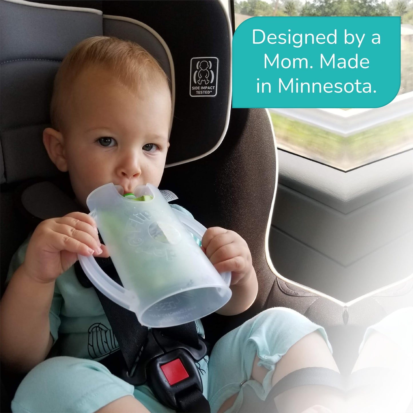 Two pack Flipping Holder set for baby food and snacks