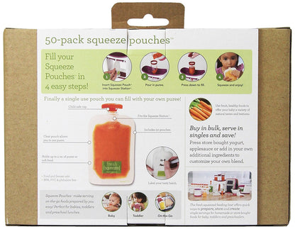 Infantino squeeze pouches stack with child-safe caps