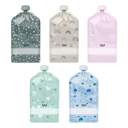 Simple Modern refillable food pouches showing leak-proof double zipper