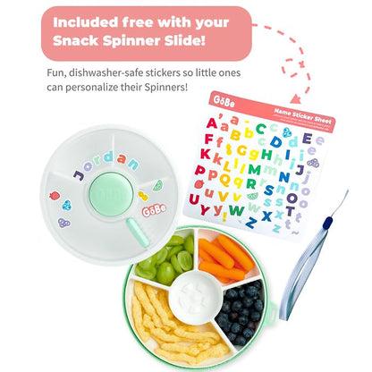 GoBe Kids snack spinner showing the five internal compartments