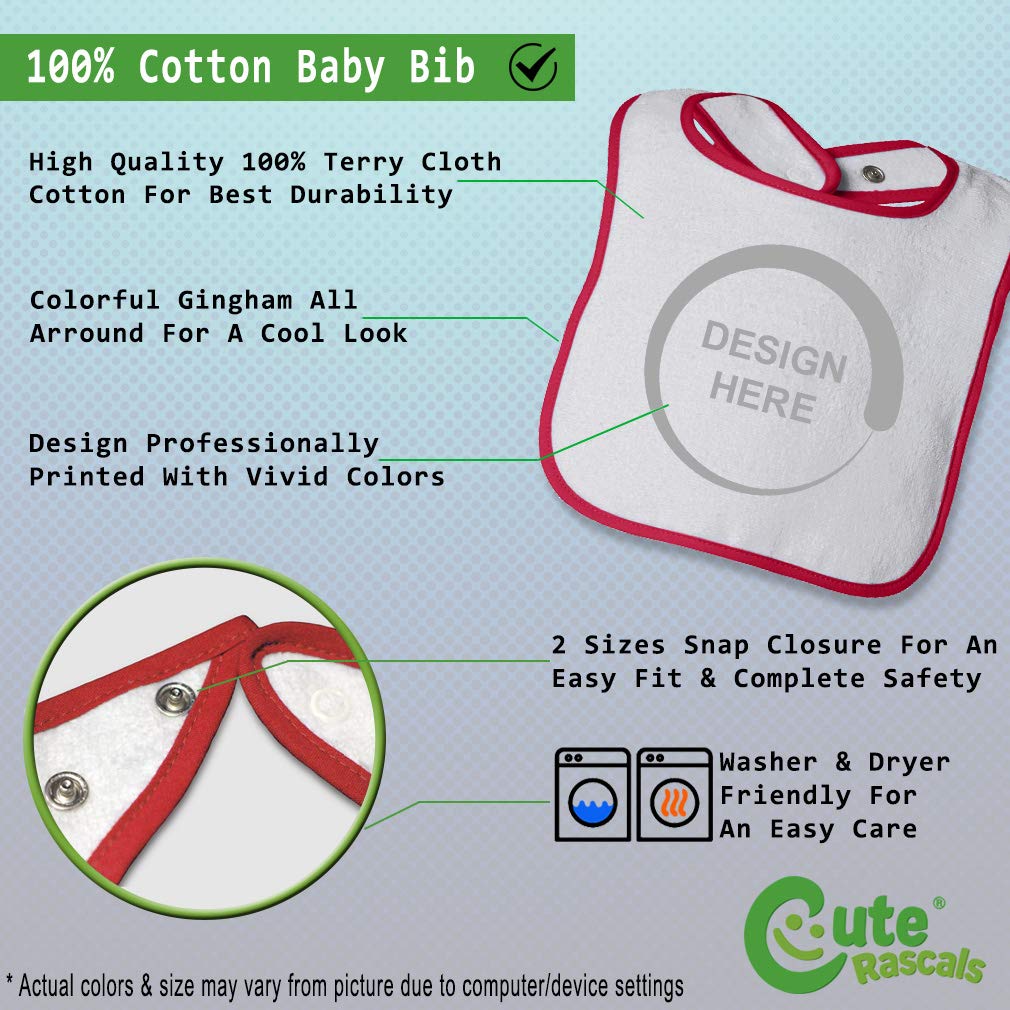 Cute Rascals American flag design cotton baby bib