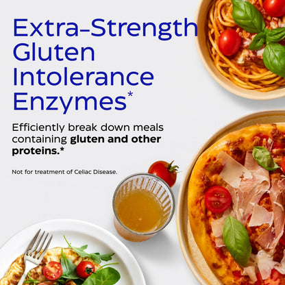 Side view of Enzymedica advanced gluten and casein intolerance support 30 capsules bottle