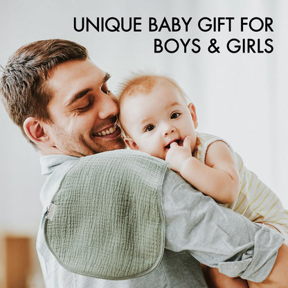 Egmao Baby burp cloths in gender-neutral earthy tones