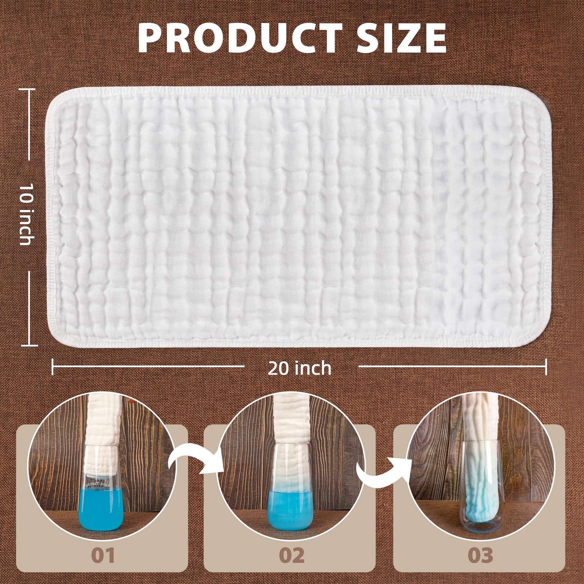 Bhytaki 6-layer absorbent muslin baby burp rags