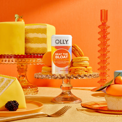 OLLY belly bloat reduction capsules containing dandelion ginger and fennel extracts