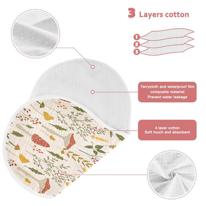Kigai burp cloth curved shape on shoulder illustration