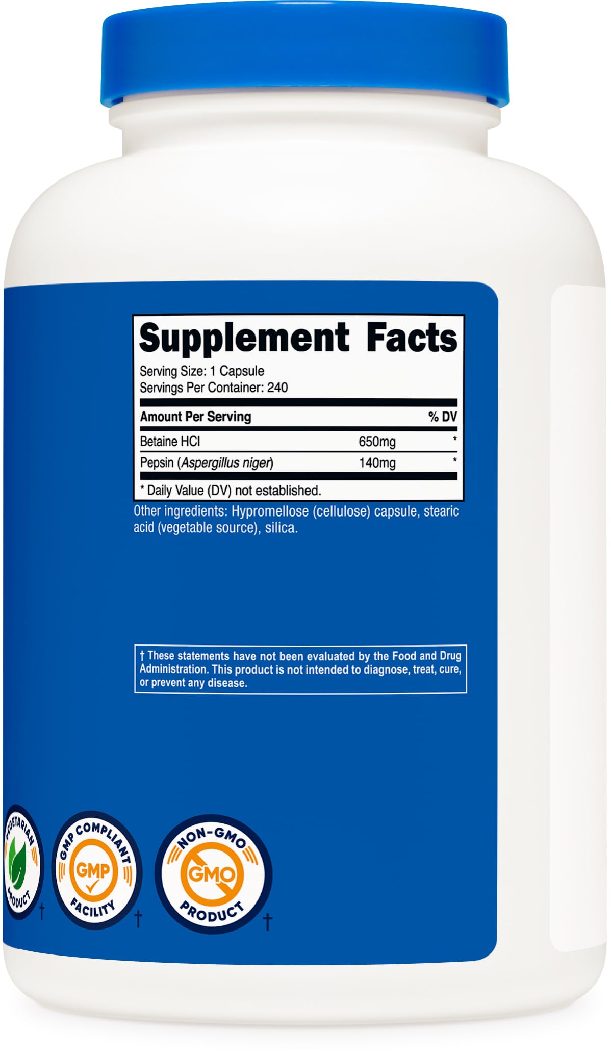 Authentic USA imported Nutricost digestive enzymes supplement bottle showing 240 capsule quantity count