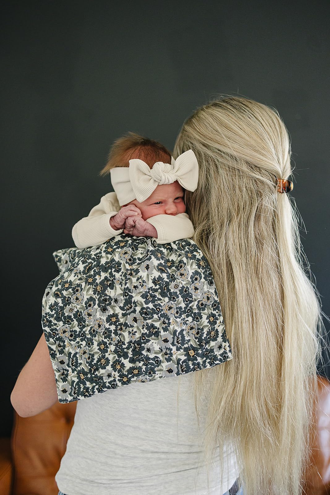 Folded Mebie Baby burp cloths stack