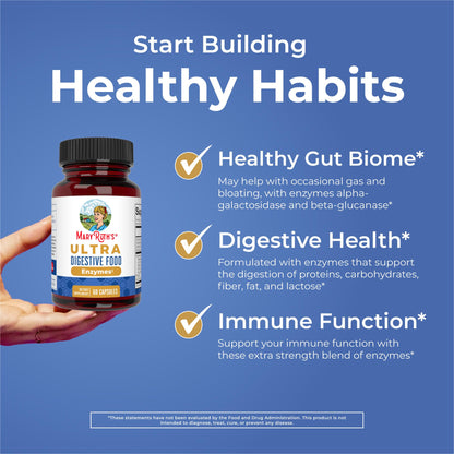 MaryRuth Organics double strength advanced enzyme complex bottle for digestive care