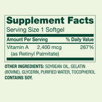 Hayvi Spring Valley Vitamin A 250 count supplement container side angle