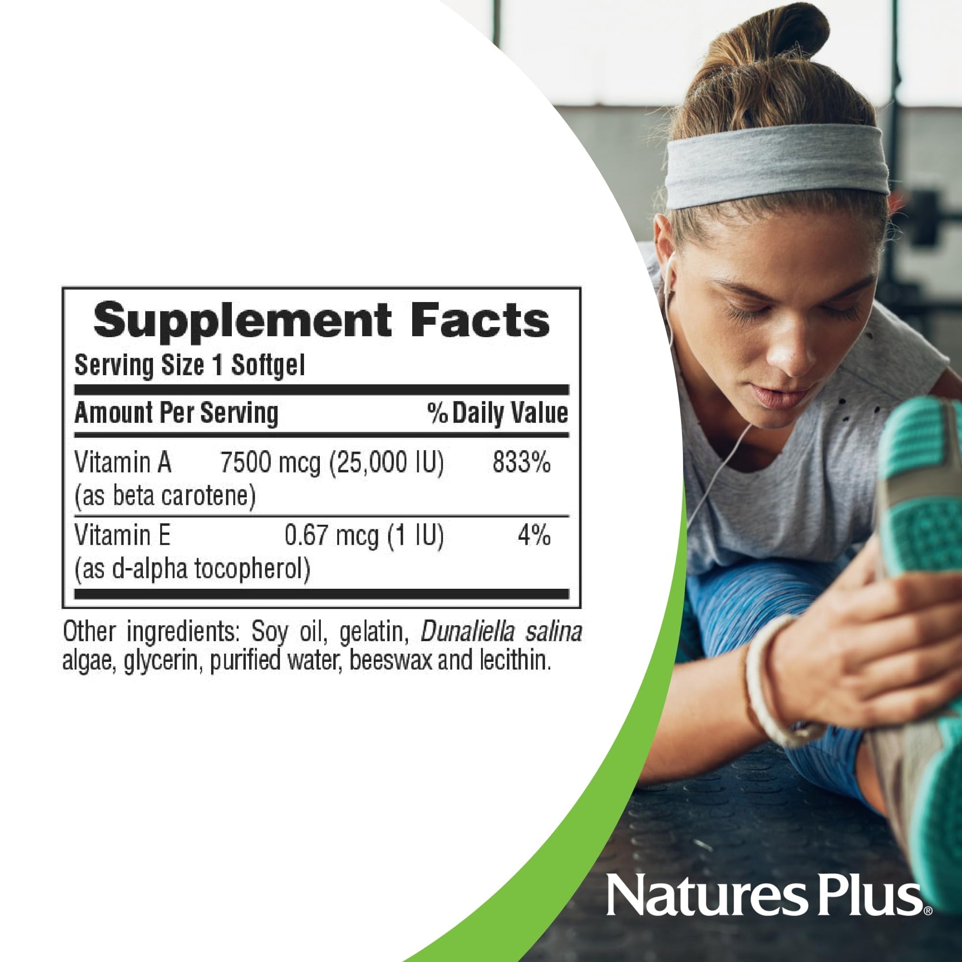 Close up of NaturesPlus beta carotene softgel texture