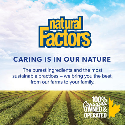 Natural Factors Vitamin A 10000 IU bottle side view showing ingredients