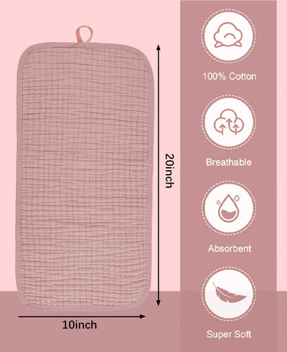 Yoofoss burp cloth showing 20 by 10 inch size dimensions