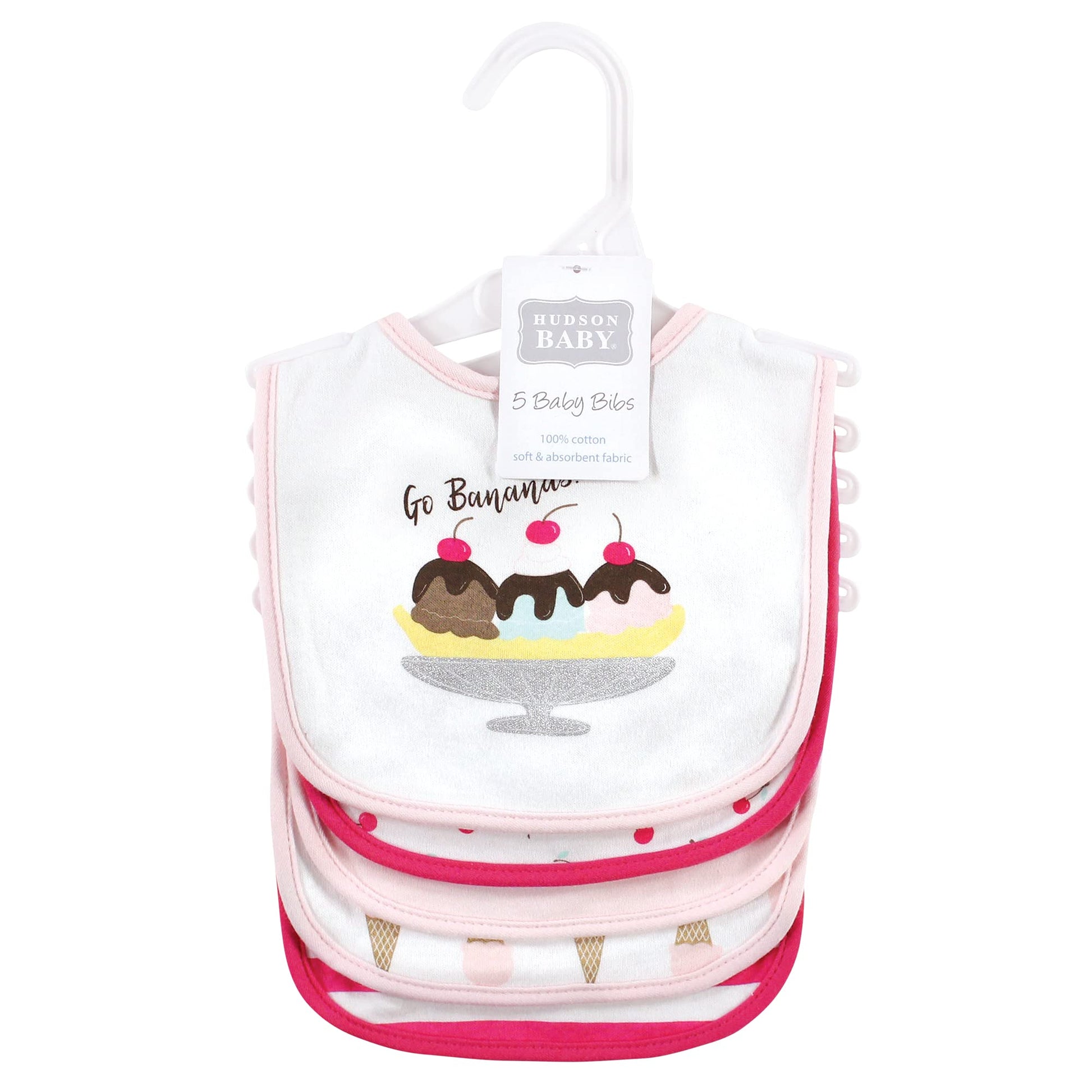 Hudson Baby baby bibs soft cotton fabric texture