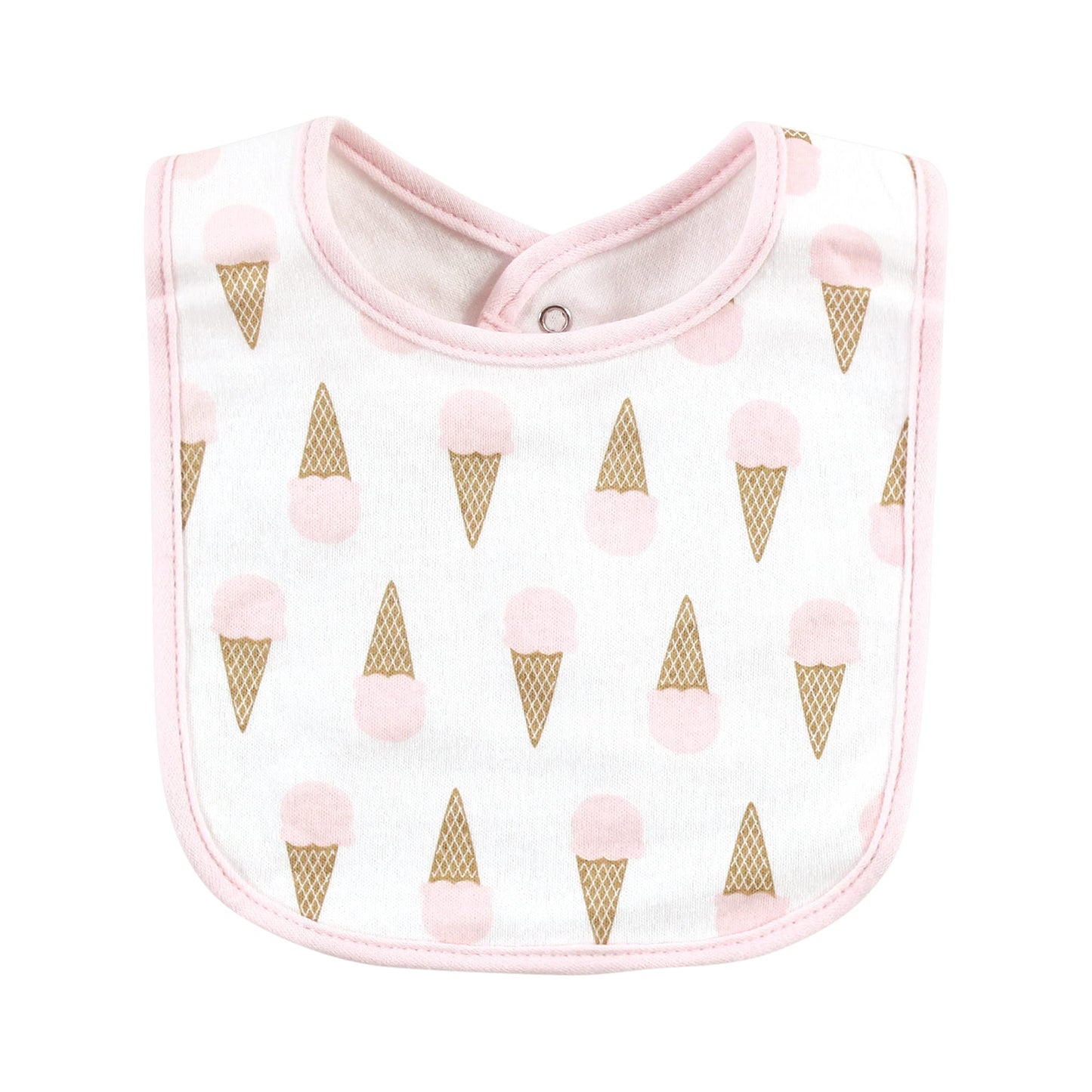 Hudson Baby cotton bibs with hook and loop closure