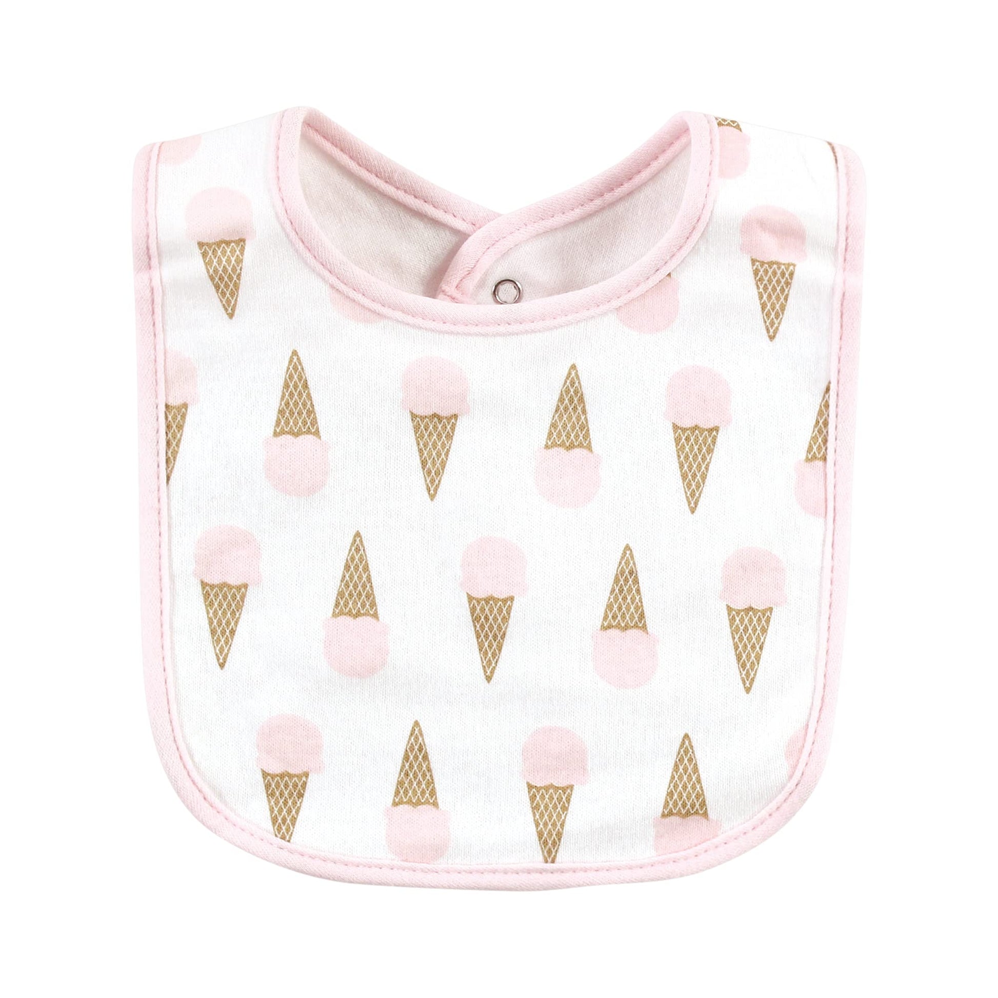 Hudson Baby cotton bibs with hook and loop closure