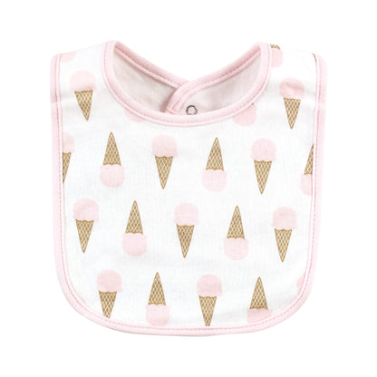 Hudson Baby cotton bibs with hook and loop closure