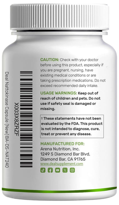 Deal Supplement cardiovascular support product packaging close up