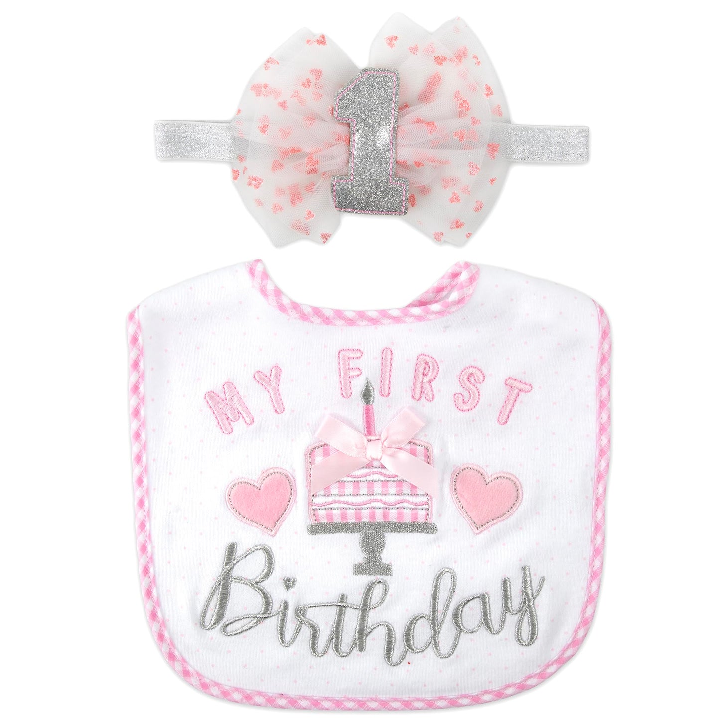 Baby Essentials holiday bib set for first birthday celebration