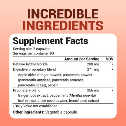 Dr Berg premium digestive enzyme formula side label showing manufacturing quality details