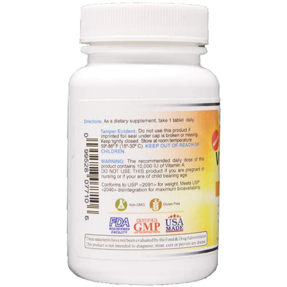 Wonder Laboratories Vitamin A 10,000 IU cod liver oil supplement bottle