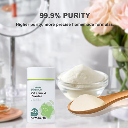 Sturelehub Vitamin A Palmitate Powder packaging showing purity grade