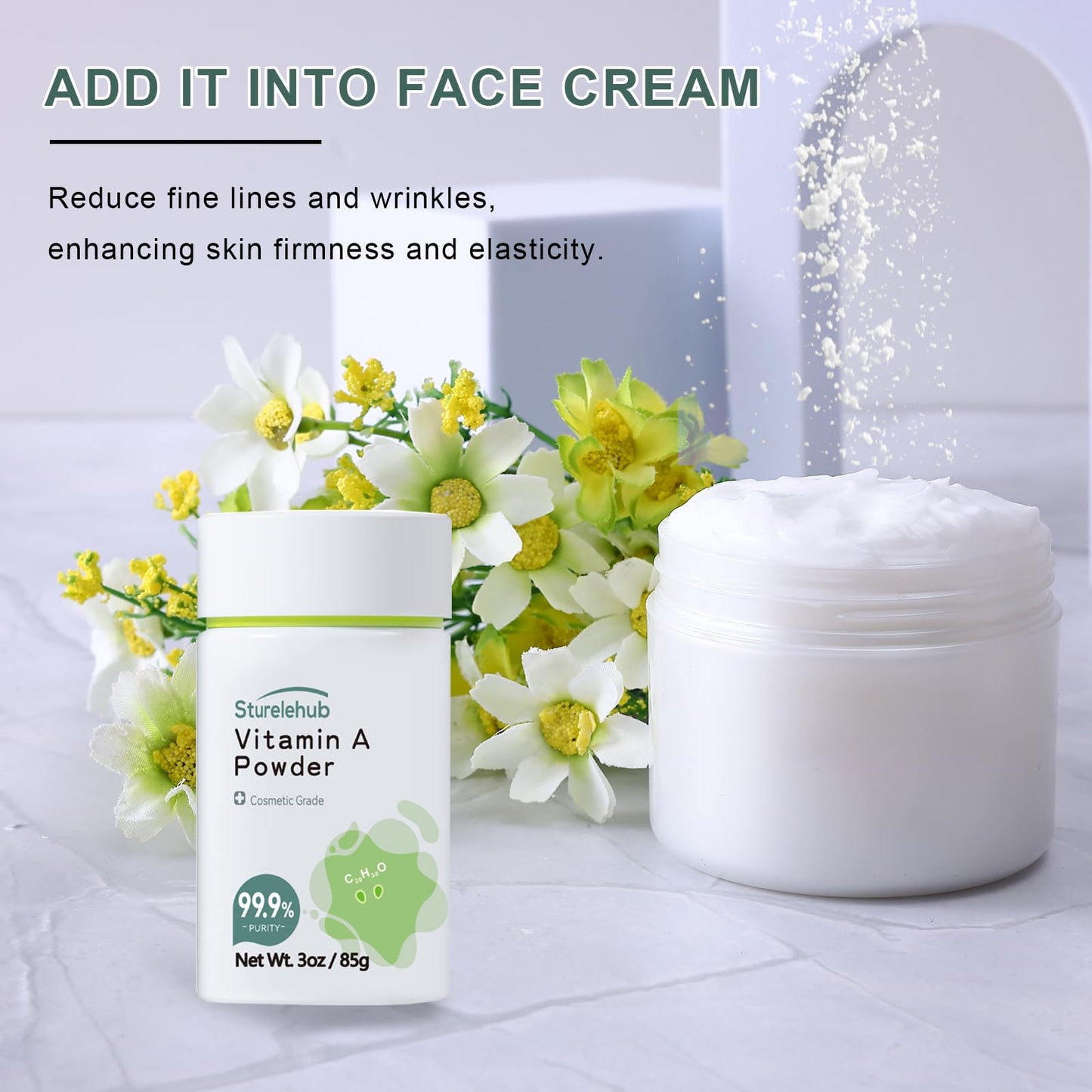 Sturelehub Vitamin A Palmitate Powder with measuring scoop