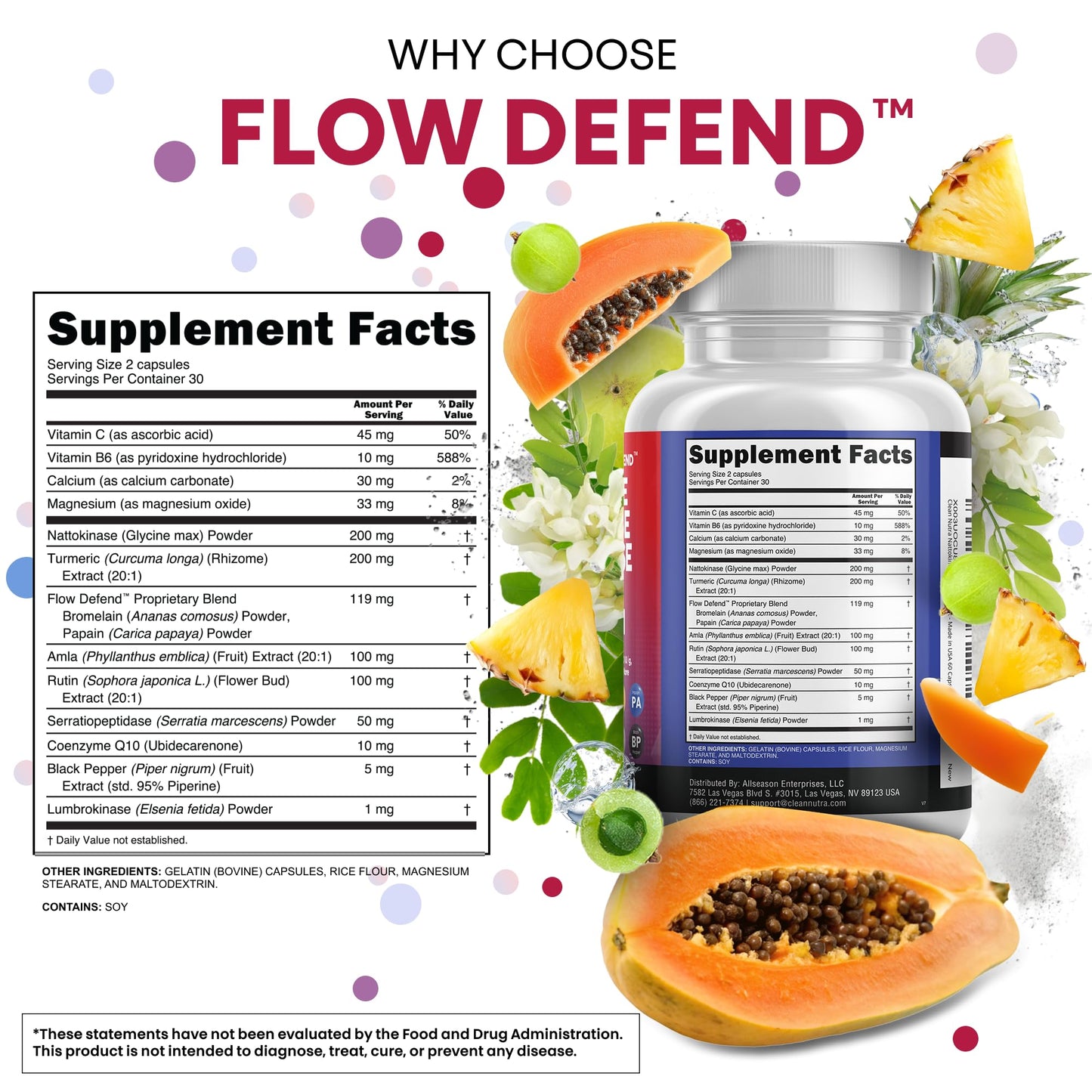 Clean Nutraceuticals multi enzyme blend with turmeric and amla