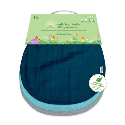 Close up of Green Sprouts four layer organic cotton muslin texture