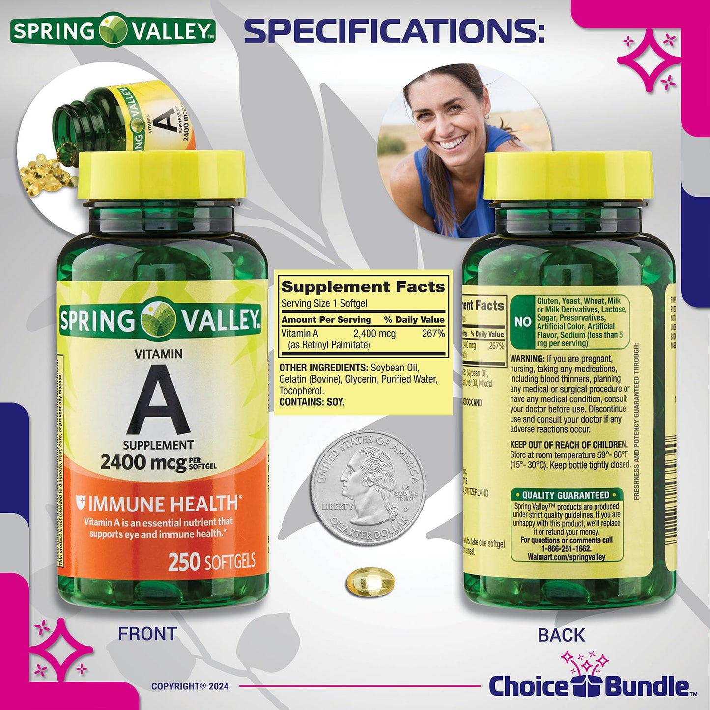 Vitamin Vitality Guide included with Spring Valley supplement