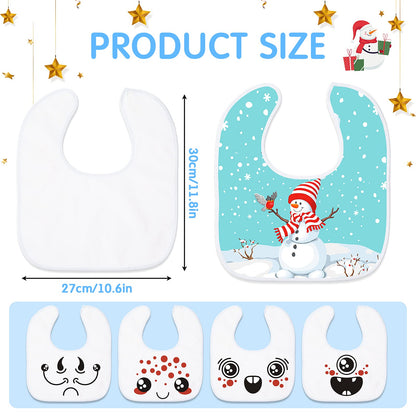 HooLing blank baby bib showing durable snap closure detail