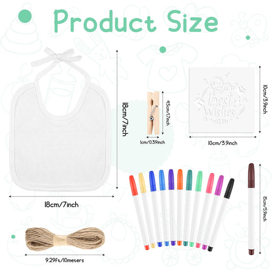 Close up of Bouboni white cotton baby bibs with waterproof backing