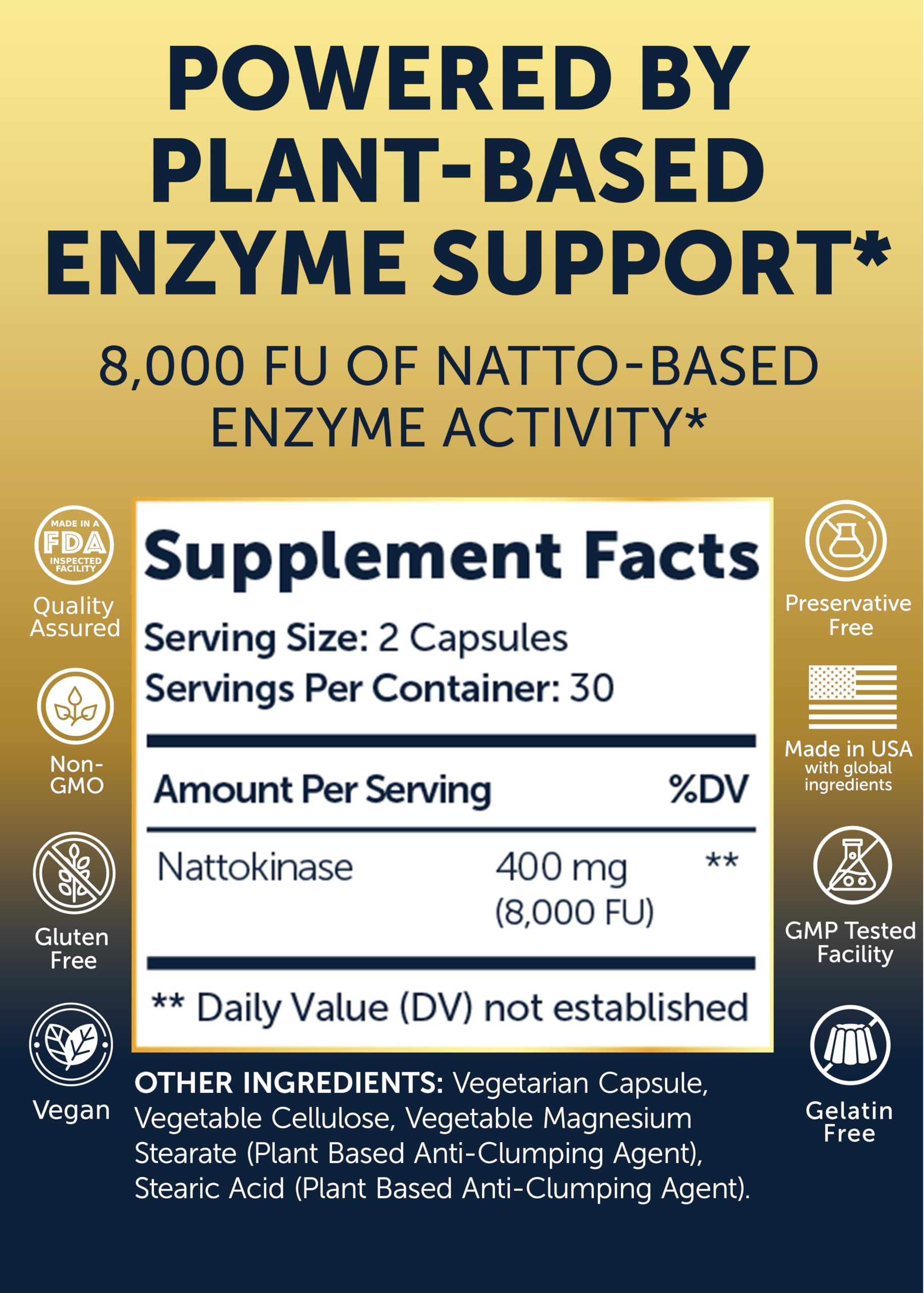Lunakai non GMO gluten free circulatory health supplement bottle display