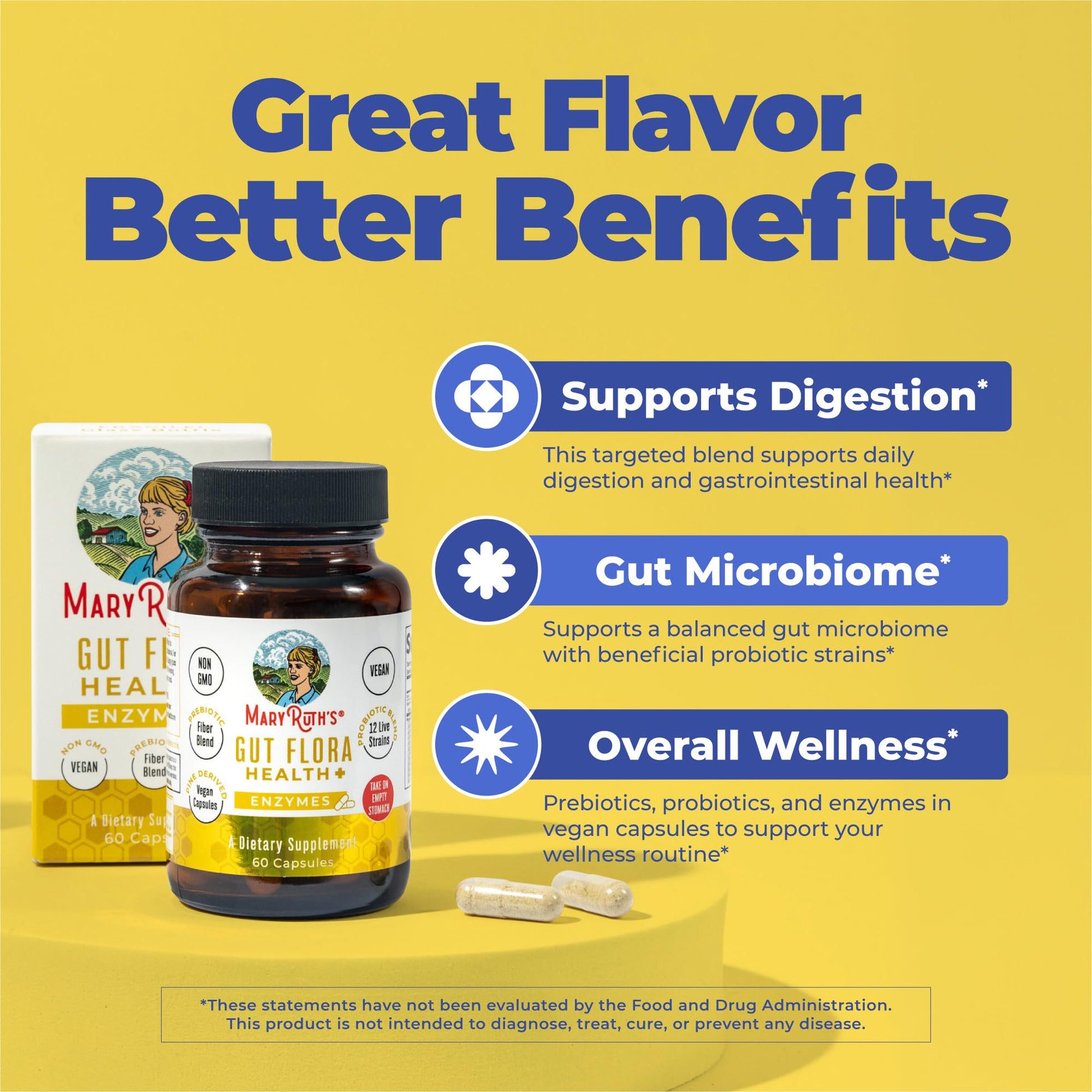Premium 3-in-1 gut health supplement formula with eleven probiotic strains.