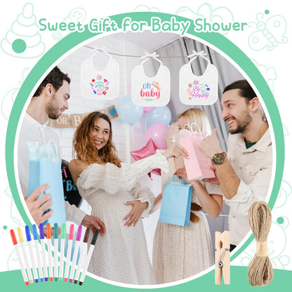 Instructional layout of Bouboni baby bib decorating supplies