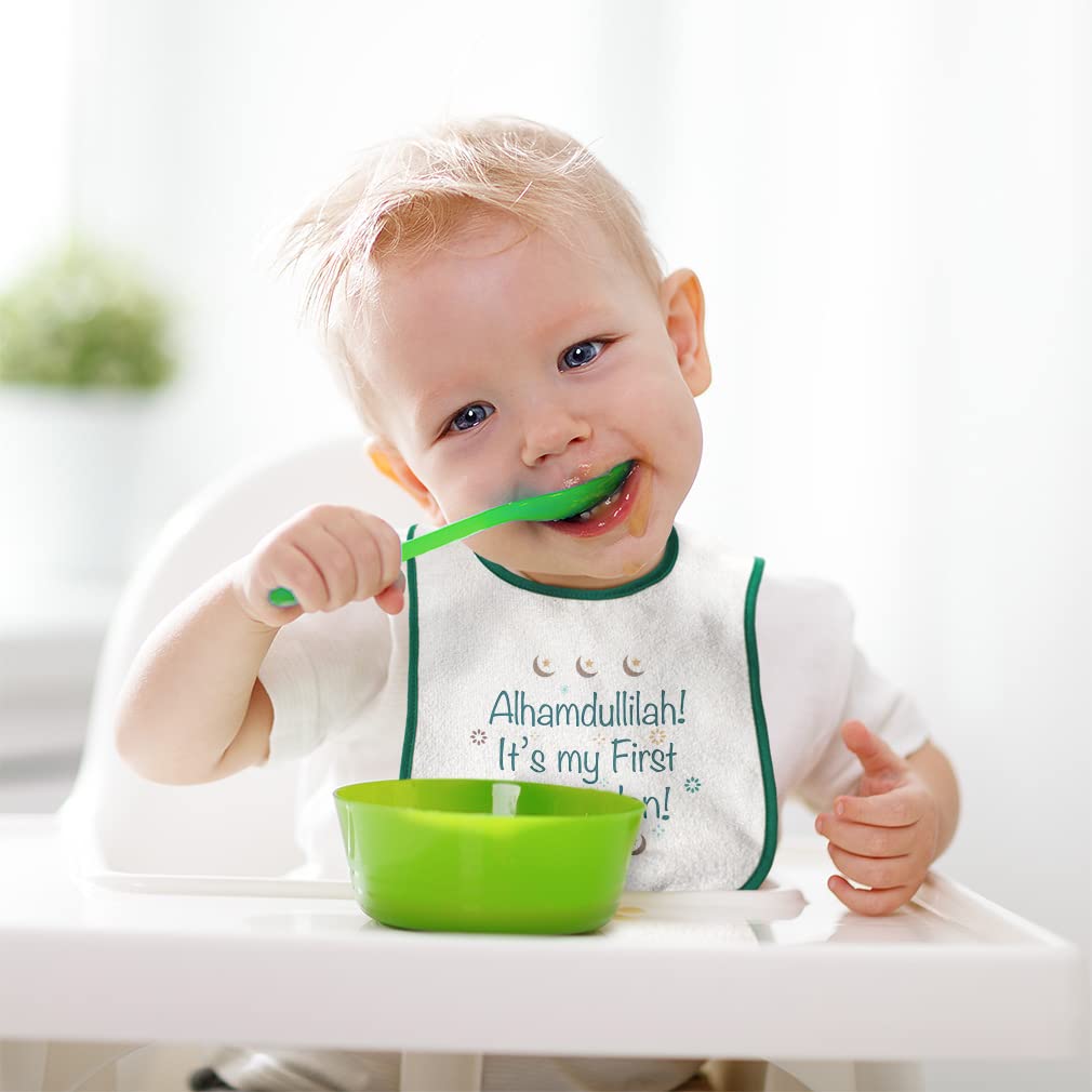 Adjustable hook and loop strap on Cute Rascals bib