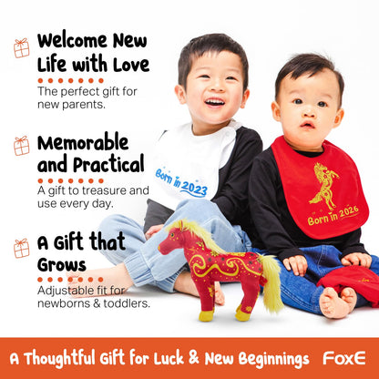 Adjustable cotton baby beanie from the FoxE Lunar New Year collection.