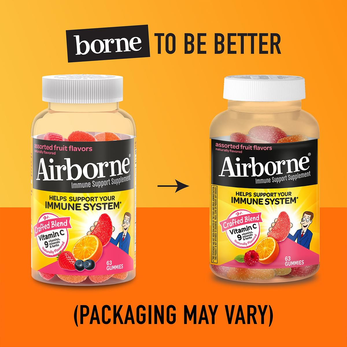 Airborne vitamin and mineral herbal blend container shot
