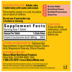 Nature Made Vitamin C 500 milligrams tablets packaging side view