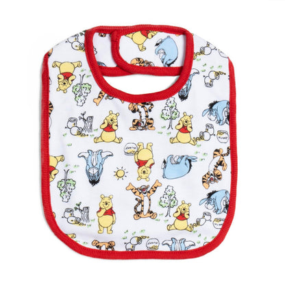 Soft cotton polyester blend fabric texture of Disney baby bibs