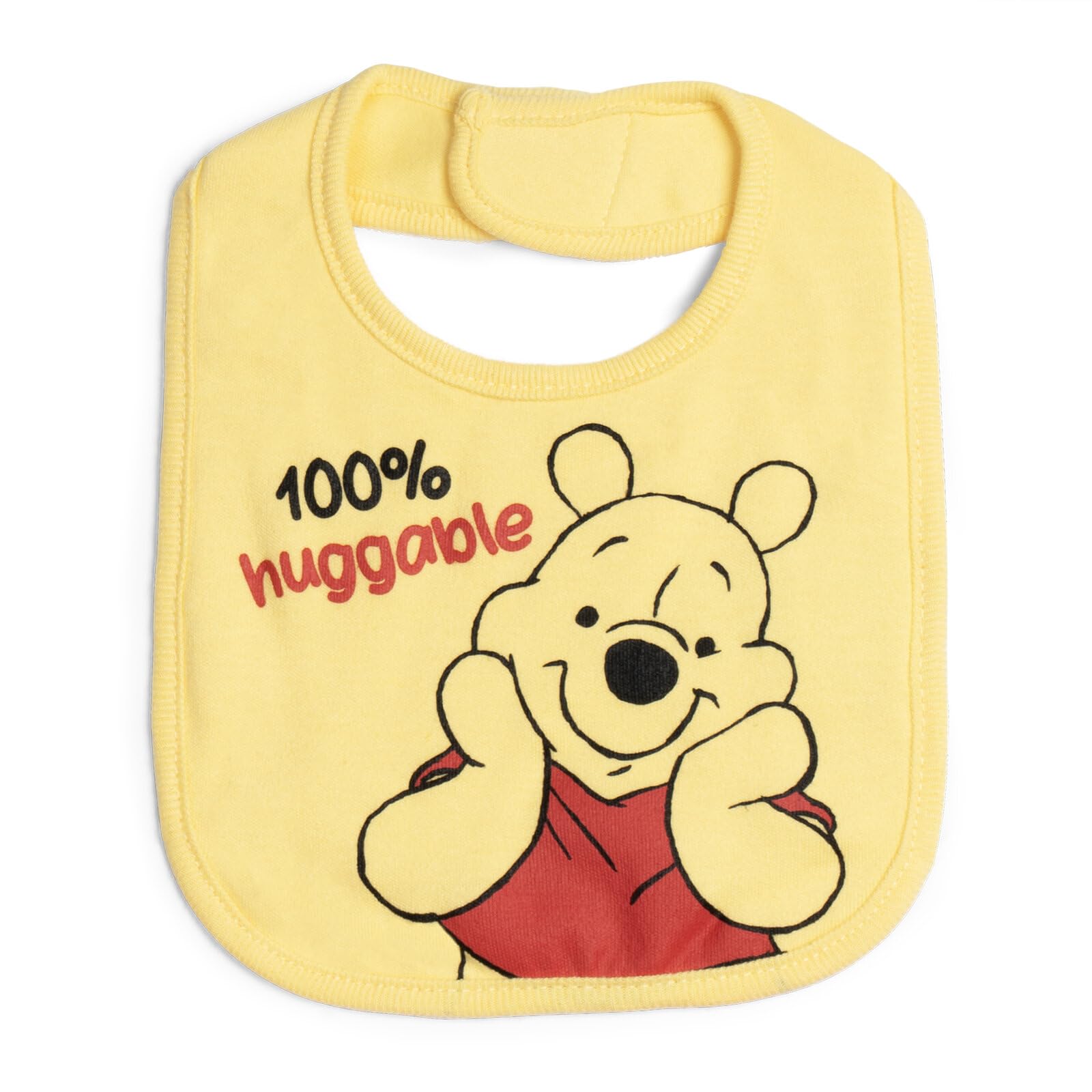 Disney baby bibs stacked for newborn size display