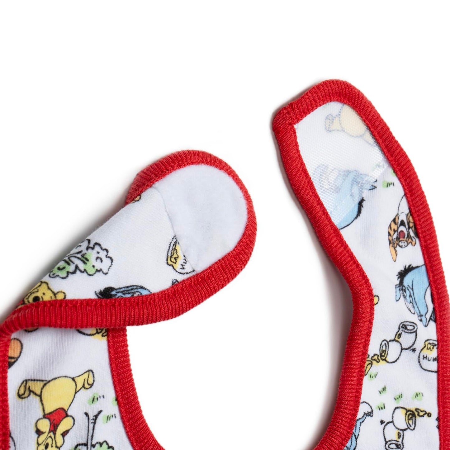 Convenient side snap mechanism on Disney newborn bibs