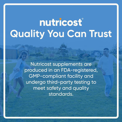Nutricost USA imported genuine health and skincare companion bottle on clean background