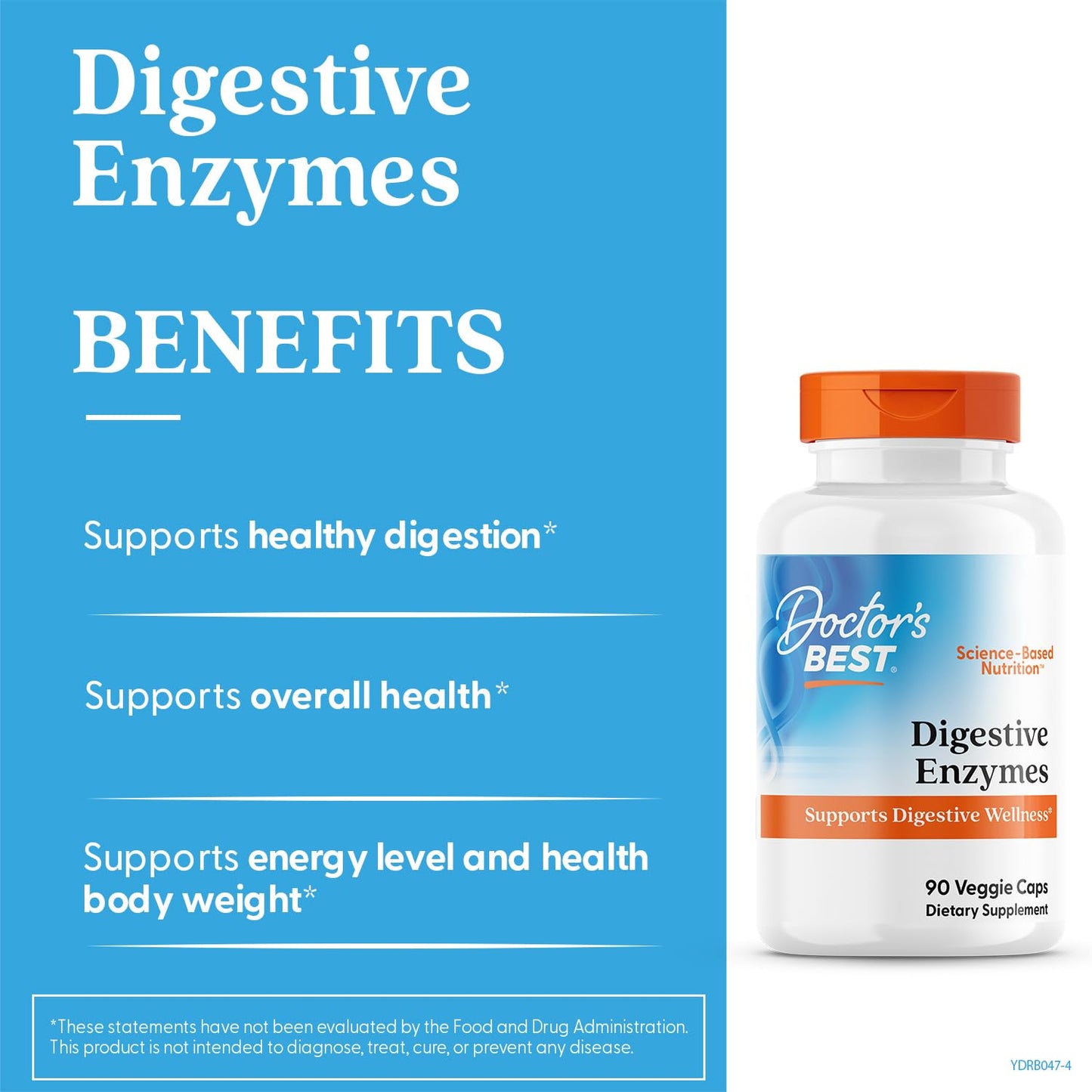 Doctor's Best gluten free and non-GMO digestive health supplement bottle