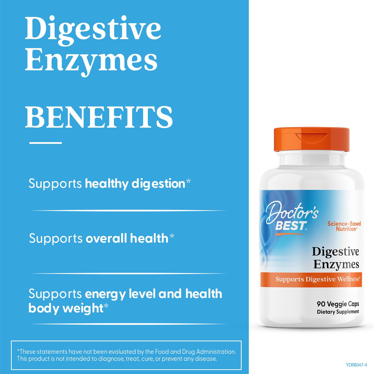 Doctor's Best gluten free and non-GMO digestive health supplement bottle