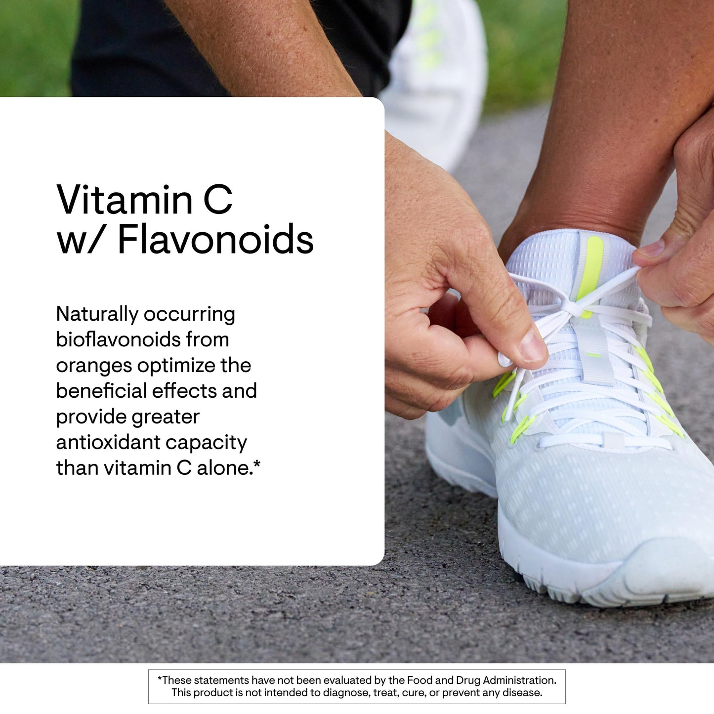 Authentic imported Thorne Vitamin C capsule bottle angled view illustrating pure allergen free formula details